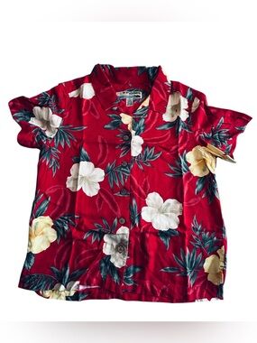 Tori Richard Red Floral Button-Down Shirt
